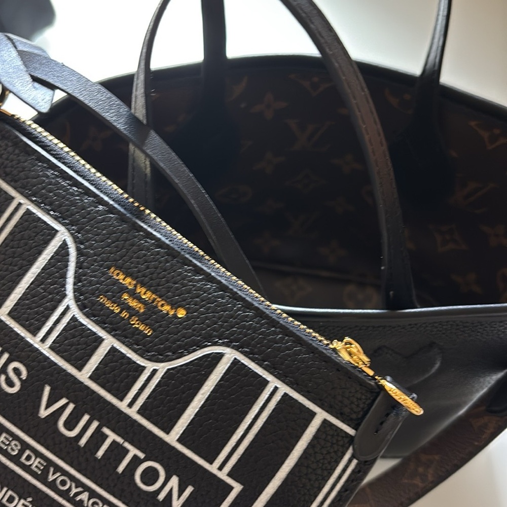 Louis Vuitton Black Designer Tote Bag